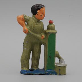 Manoil Man At Pump  from Happy Farm Series Dimestore Figure 1/24