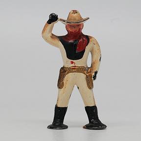 Barclay Pod Foot Cowboy  Dimestore Figure