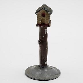 Vintage Lead Bird House for Farm or Dollhous