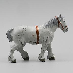 Britains 5001 White Shire Horse Vintage Lead Farm Animal