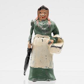 Britains Farmer's Wife with Umbrella  Vintage Hollowcast Lead Farm Toy