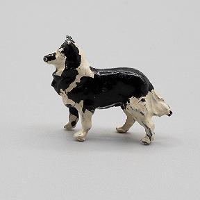 Britains Collie Sheep Dog Black and White Vintage Lead Farm Toys