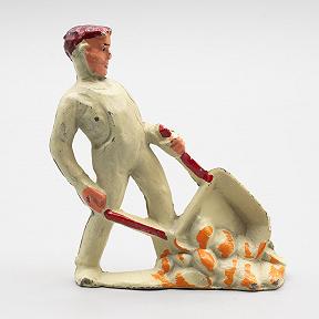  Manoil Man with Wheelbarrow Dimestore Figure from Happy Farm Series