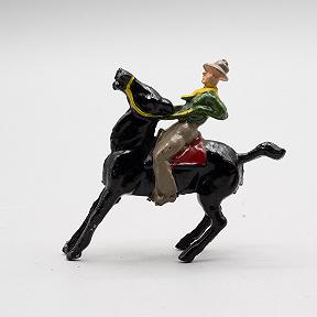 Crescent Cowboy on Horse Vintage Lead Figure