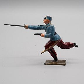 Vintage Painted Metal Toy Soldier Perhaps French Officer