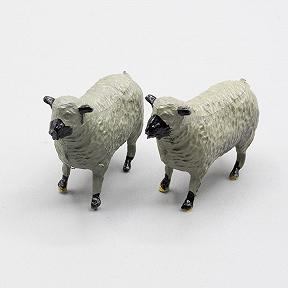 2 Sheep Lead Toy Farm Animal Britains