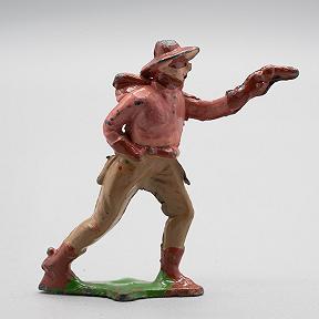 Cherilea Cowboy Firing Pistol Vintage Lead Figure