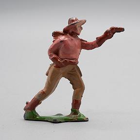 Cherilea Cowboy Firing Pistol Vintage Lead Figure