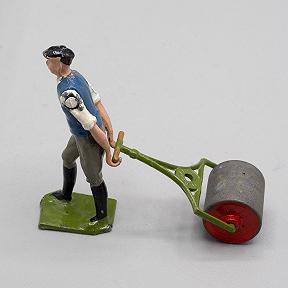 Britains Man with Garden Roller  Vintage Lead Figure