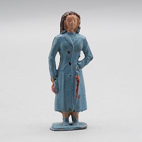 Crescent Lady Passenger Vintage Lead Figure