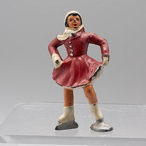 Barclay Girl Skater Lead Dimestore Figure