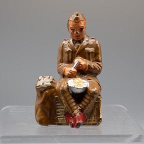 Manoil  Soldier Peeling Potatoes Dimestore Figure