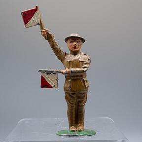 Barclay Signalman Vintage Soldier with Flags