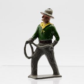 Hollowcast Lead Cowboy with Lasso Crescent England