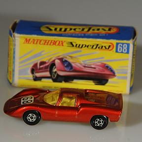 Vintage Lesney Matchbox Porsche 910  Superfast MB68