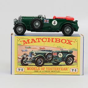 Matchbox Yesteryear  Y5-2 4 1/2 litre(S) Bentley rarer version MIB
