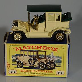Lesney Matchbox Yesteryear Y-3-2 1910 Benz Limousine, green roof