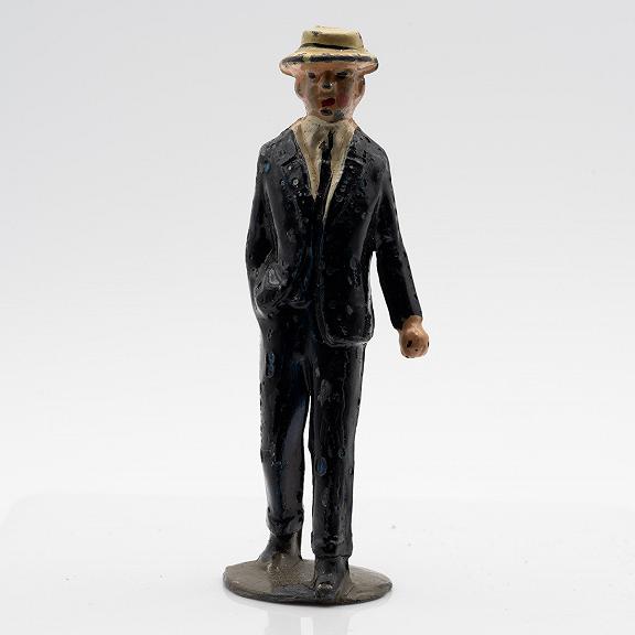 Johillco John Hill Co Man in Straw Hat Railroad Passenger