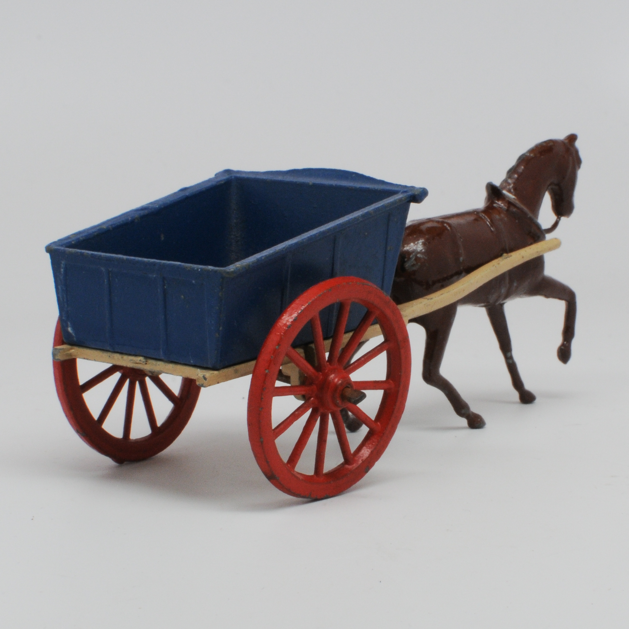Britains 40F Horsedrawn Farm Cart Blue, Probably PreWar